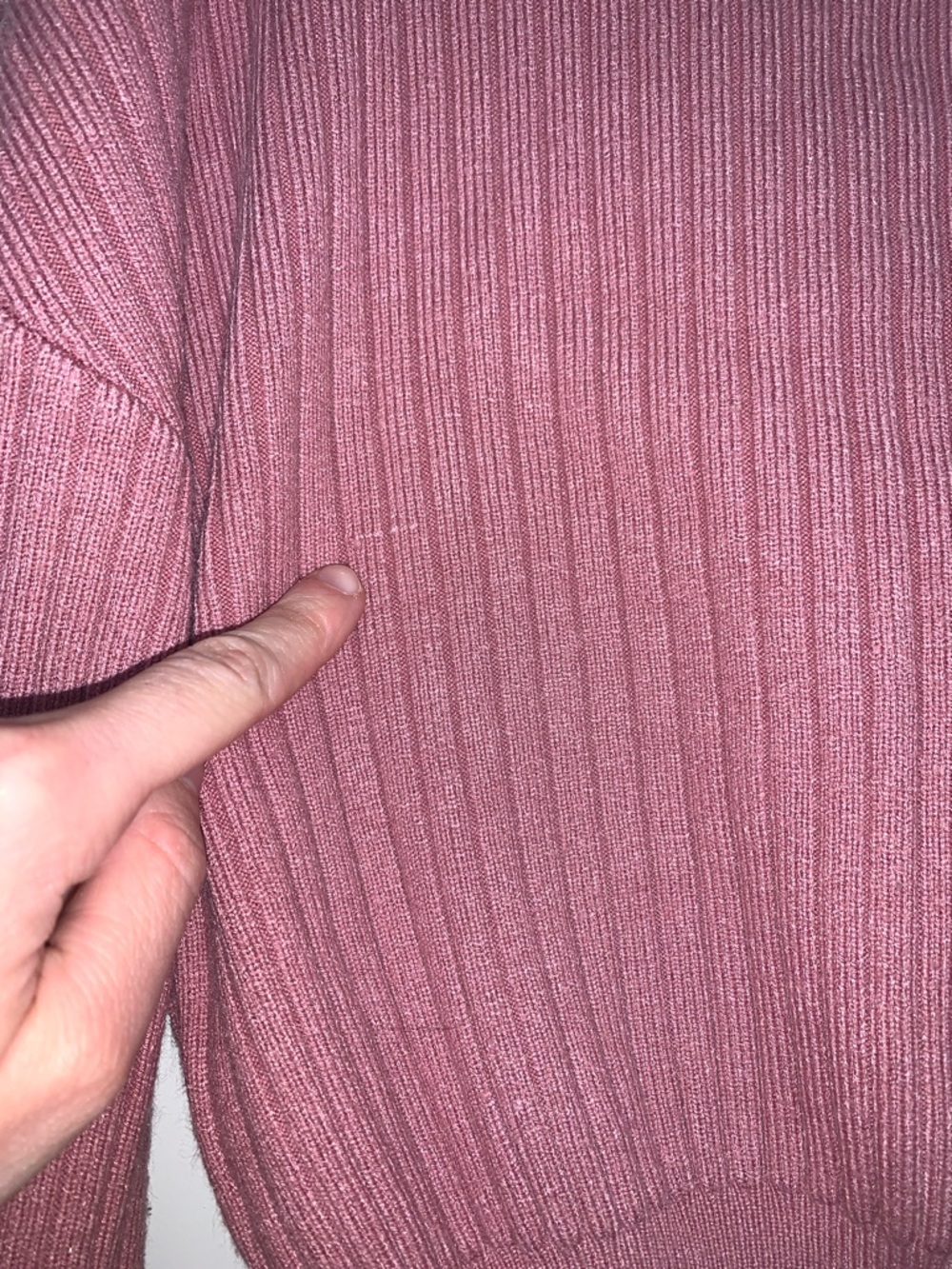 Buckle Fade by BKE Ribbed Cropped Wide Sleeve Crewneck Sweater Dusty Rose Small - Picture 7 of 8